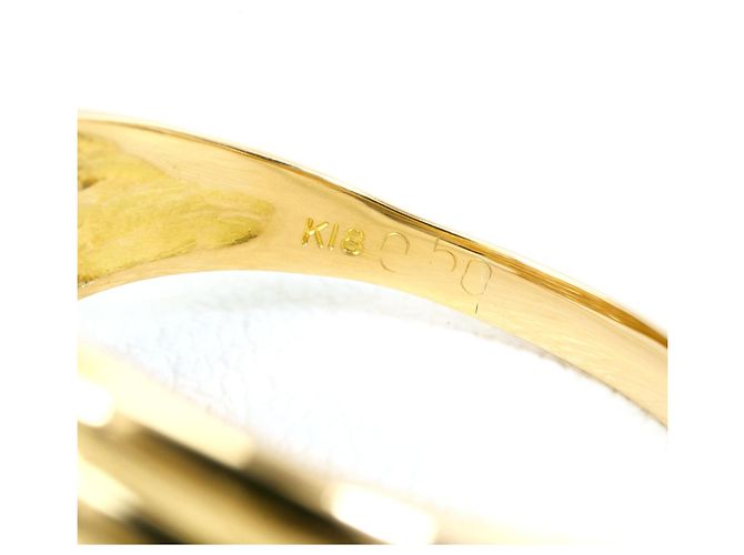 Autre Marque Ringband aus 18K Gelbgold mit Diamant - Ansicht 5