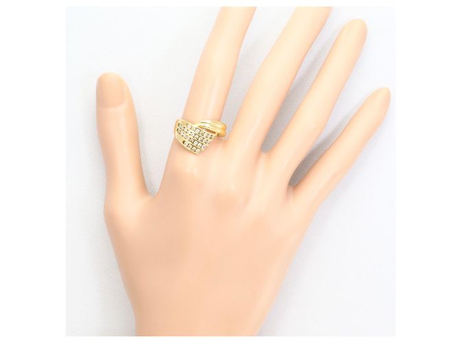 Autre Marque Ringband aus 18K Gelbgold mit Diamant - Ansicht 6