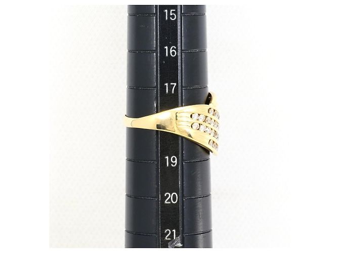Autre Marque Ringband aus 18K Gelbgold mit Diamant - Ansicht 7