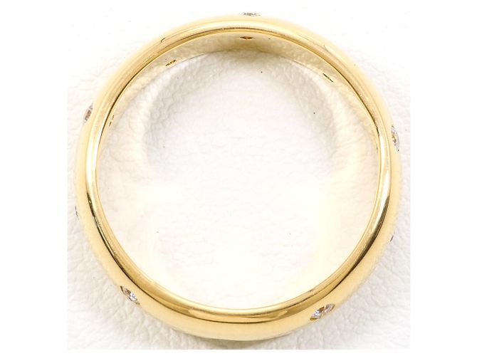 Autre Marque Anello a fascia in oro giallo 18K con zirconia cubica - vista 2