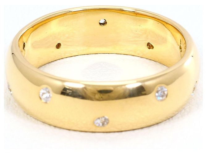 Autre Marque Anello a fascia in oro giallo 18K con zirconia cubica - vista 3