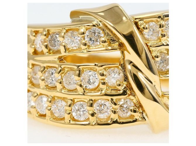 Autre Marque Anello fede in oro giallo 18K e diamanti - vista 2