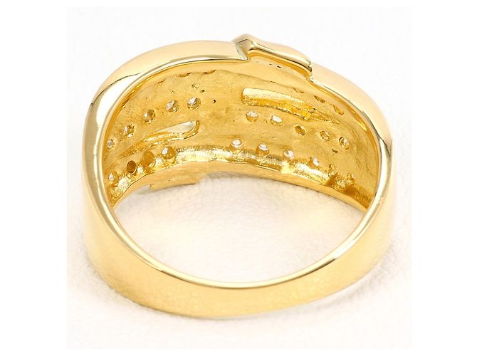 Autre Marque Anello fede in oro giallo 18K e diamanti - vista 4