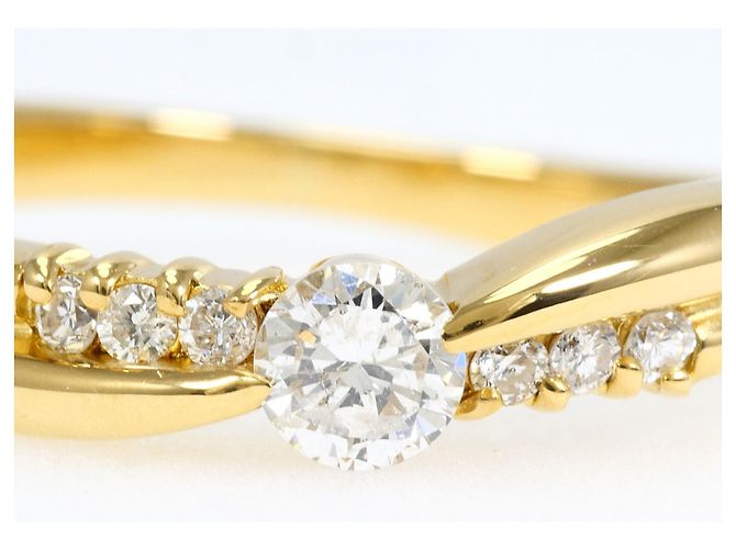 Autre Marque Ringband aus 18K Gelbgold mit Diamant - Ansicht 2