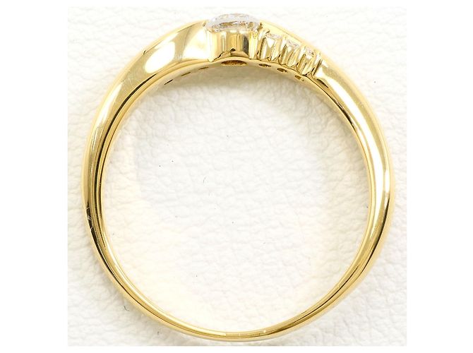 Autre Marque Ringband aus 18K Gelbgold mit Diamant - Ansicht 3