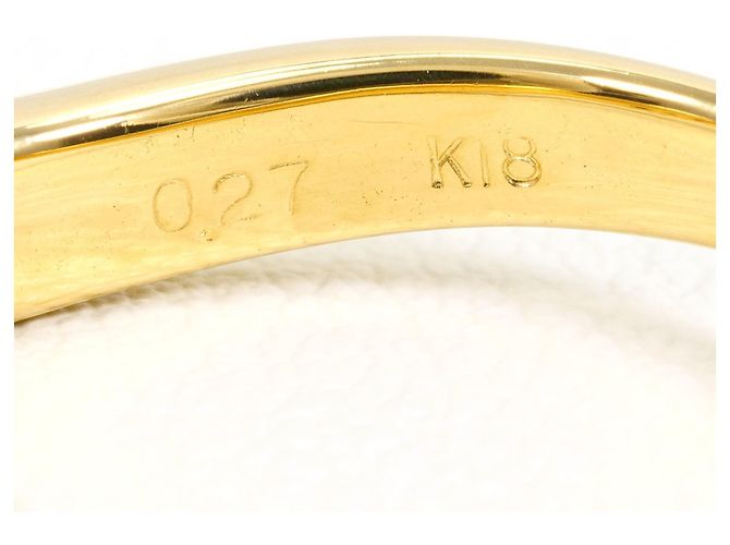 Autre Marque Ringband aus 18K Gelbgold mit Diamant - Ansicht 5