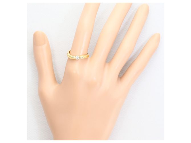 Autre Marque Ringband aus 18K Gelbgold mit Diamant - Ansicht 6