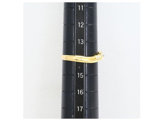 Autre Marque Ringband aus 18K Gelbgold mit Diamant - Ansicht 7