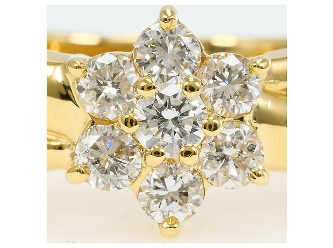Autre Marque Ehering aus 18K Gelbgold mit Diamanten - Ansicht 2