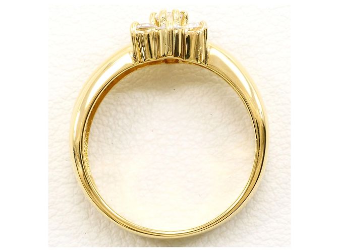 Autre Marque Ehering aus 18K Gelbgold mit Diamanten - Ansicht 3