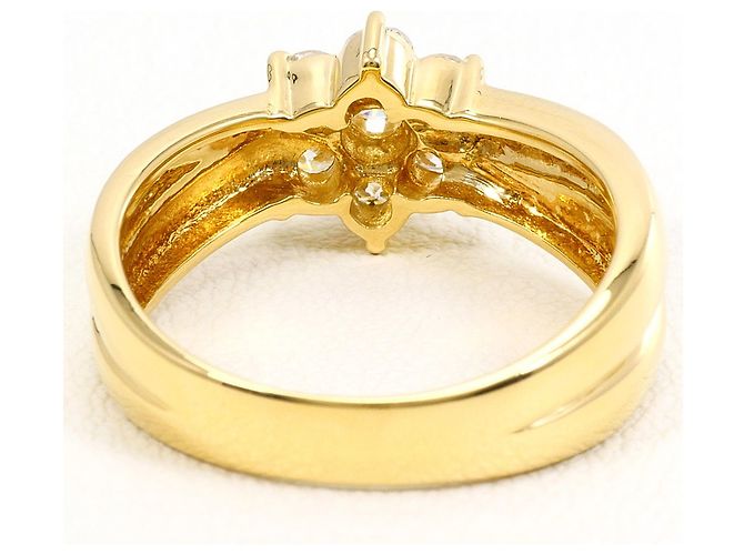 Autre Marque Ehering aus 18K Gelbgold mit Diamanten - Ansicht 4