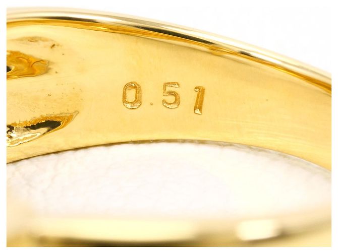 Autre Marque Ehering aus 18K Gelbgold mit Diamanten - Ansicht 5