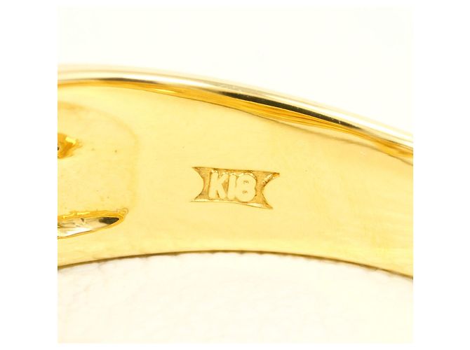 Autre Marque Ehering aus 18K Gelbgold mit Diamanten - Ansicht 6