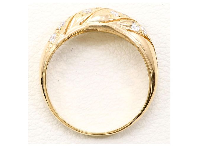 Autre Marque Ringband aus 18K Gelbgold mit Diamant - Ansicht 2