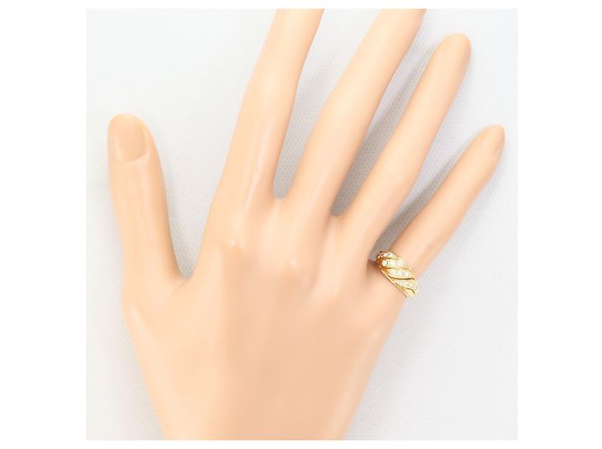Autre Marque Ringband aus 18K Gelbgold mit Diamant - Ansicht 5