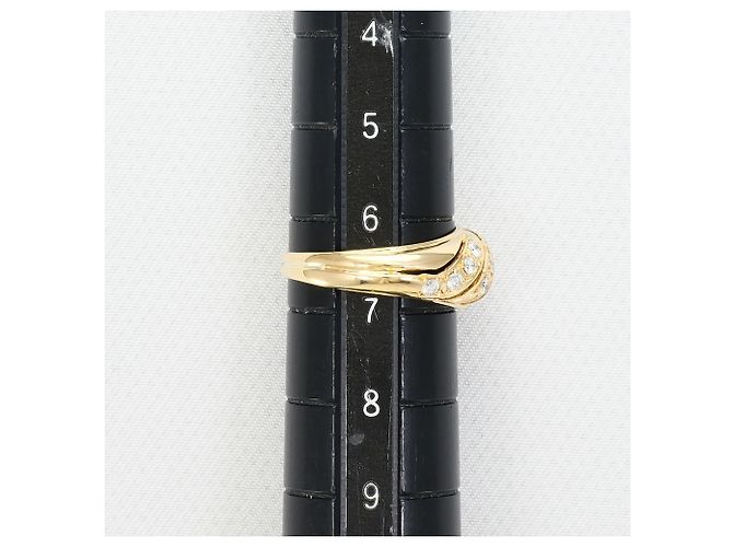 Autre Marque Ringband aus 18K Gelbgold mit Diamant - Ansicht 6