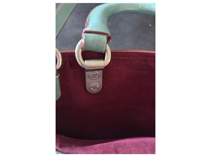 Borsa Coach in pelle blu con applicazioni floreali - vista 8