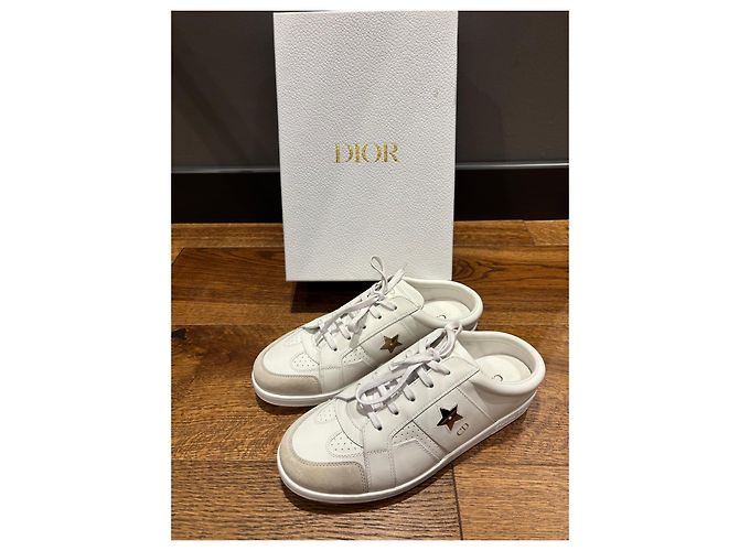 Christian Dior B23 Mules Sneakers in pelle bianca - vista 10