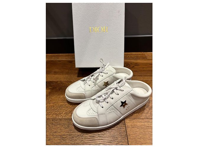 Christian Dior B23 Mules Sneakers in pelle bianca - vista 8