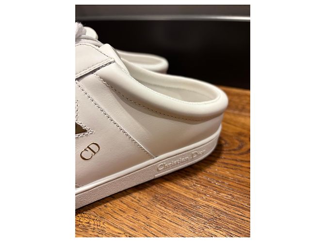 Christian Dior B23 Mules Sneakers in pelle bianca - vista 9