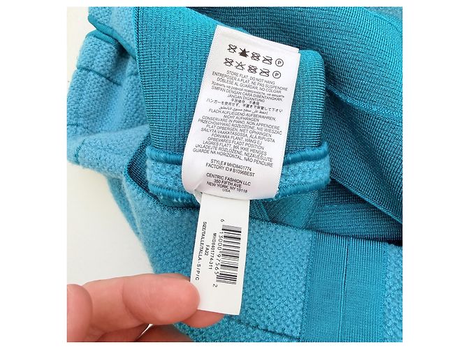 Herve Leger Hervé Léger Vestido Bandage Halterneck Azul - vista 7