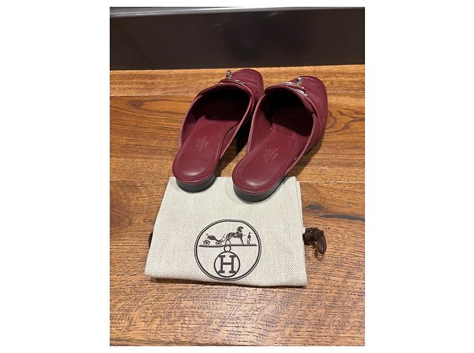 Hermès Mules Oz in pelle - vista 4