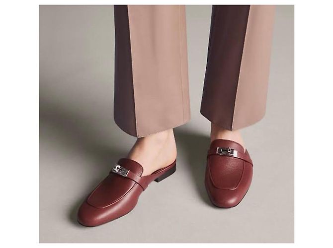 Hermès Mules Oz in pelle - vista 5