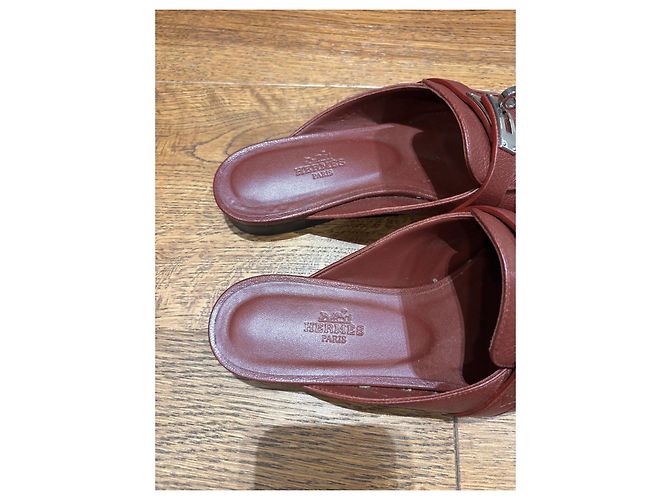 Hermès Mules Oz in pelle - vista 6