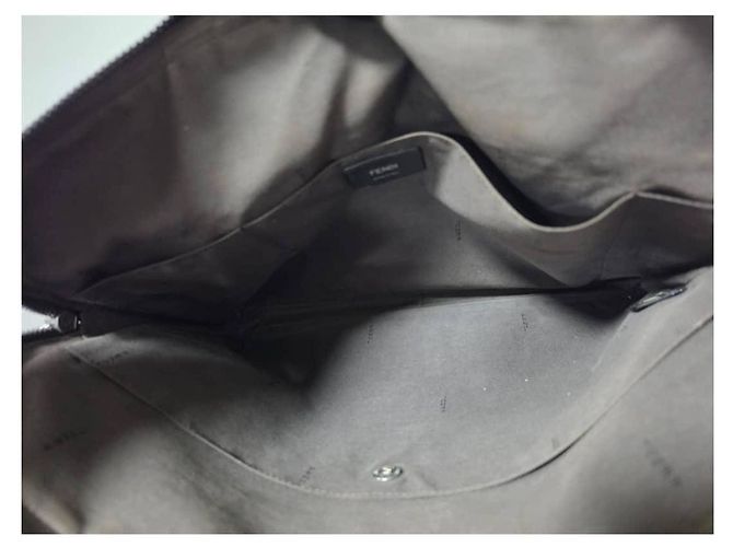 Fendi Zucca Sac Porte-documents Noir Gris - vue 10