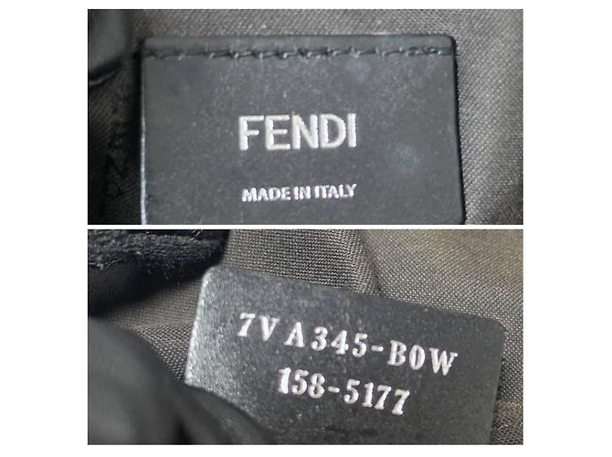 Fendi Zucca Sac Porte-documents Noir Gris - vue 2