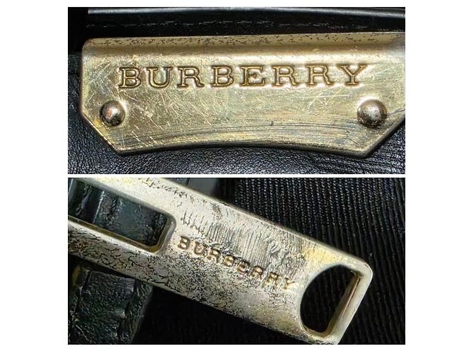 Burberry Piccola Borsa a Tracolla Chichester Pelle Goffrata Check - Nera - vista 7