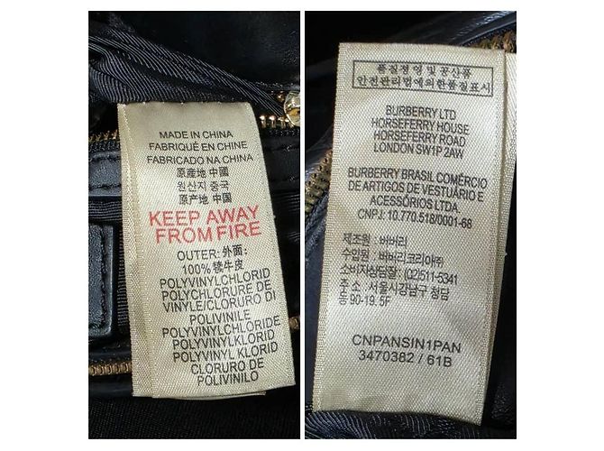 Burberry Piccola Borsa a Tracolla Chichester Pelle Goffrata Check - Nera - vista 8