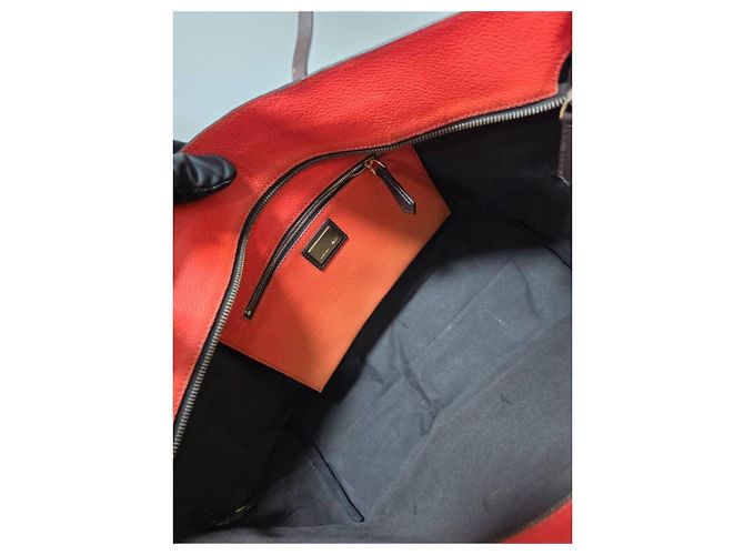 Borsa Shopper Fendi Zucca FF Arancione e Marrone - vista 12