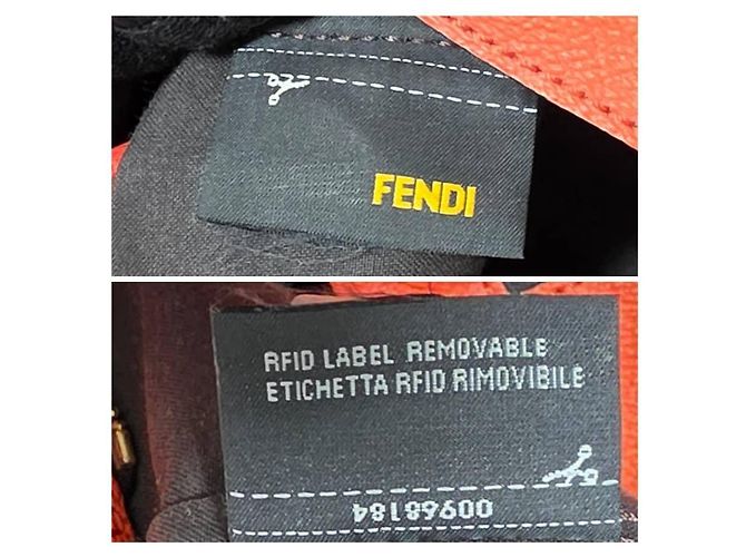 Borsa Shopper Fendi Zucca FF Arancione e Marrone - vista 3