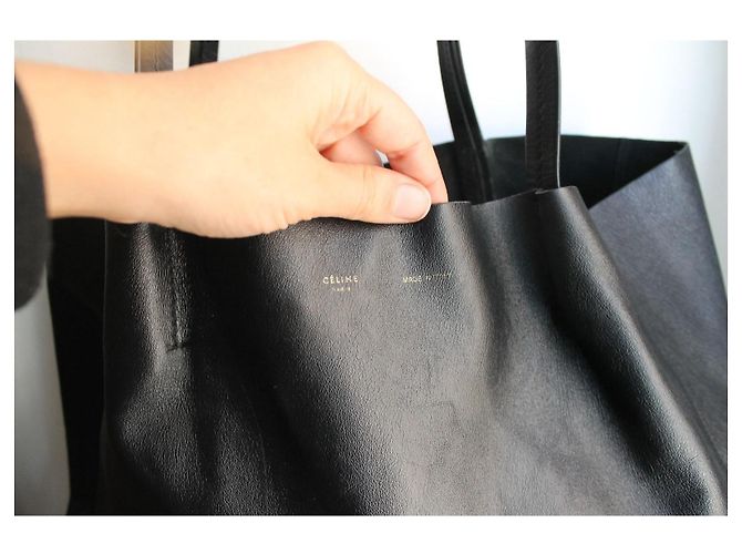 Céline Celine Cabas Shopper Schwarz Leder - Ansicht 2