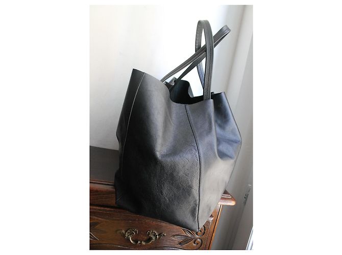 Céline Celine Cabas Shopper Schwarz Leder - Ansicht 5