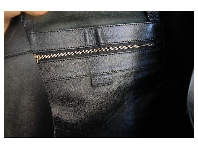 Céline Celine Cabas Shopper Schwarz Leder - Ansicht 8