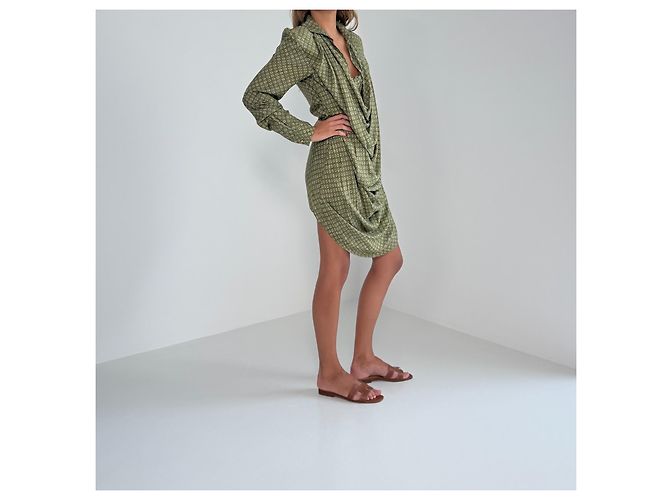 Jacquemus Le Souk Bedrucktes Drapiertes Kleid - Ansicht 4