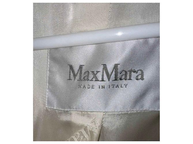 Cappotto Teddy Max Mara bianco taglio dritto L usato - vista 7