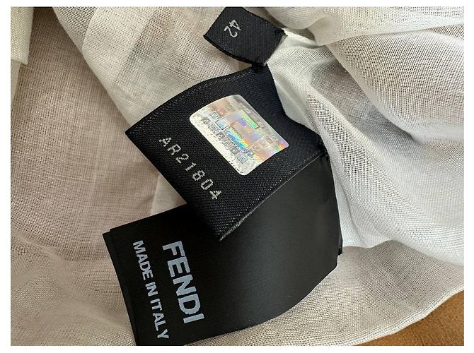 Fendi Beige Leather Jacket Woven Sleeves IT 42 Pre-owned - view 4