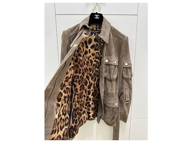 Giacca Safari in pelle di capra Dolce & Gabbana - IT 40 usata - vista 2