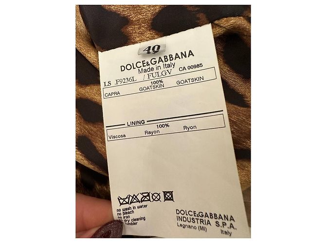 Giacca Safari in pelle di capra Dolce & Gabbana - IT 40 usata - vista 6