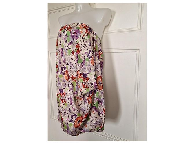 Vestido palabra de honor de seda floral Zimmermann - vista 2
