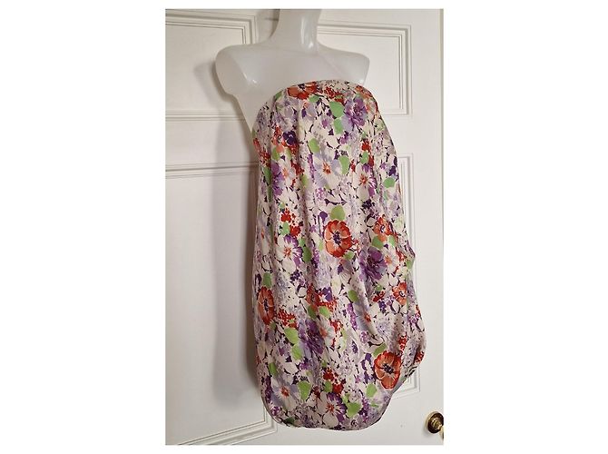 Vestido palabra de honor de seda floral Zimmermann - vista 3