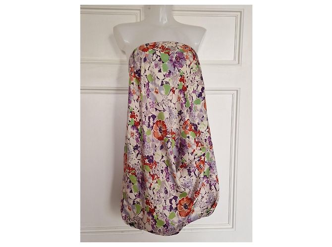 Vestido palabra de honor de seda floral Zimmermann - vista 4