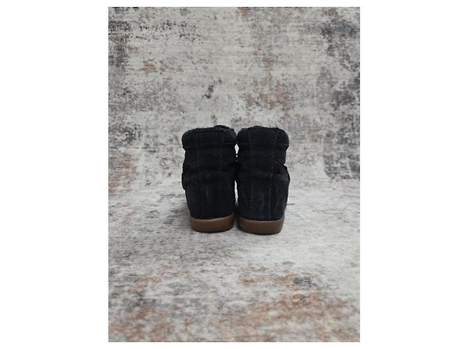 Isabel Marant Bobby Sneakers Alte Nero - vista 4