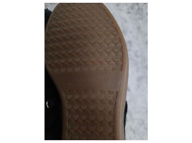 Isabel Marant Bobby Sneakers Alte Nero - vista 8