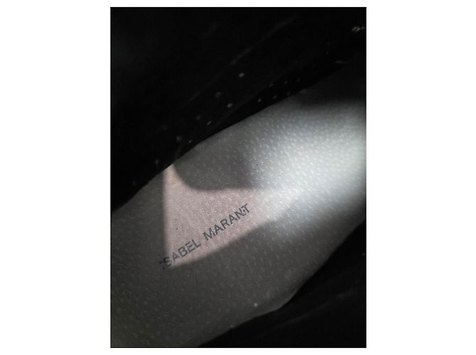 Isabel Marant Bobby Sneakers Alte Nero - vista 9
