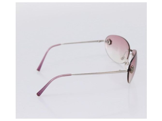 Chanel Camélia Occhiali da sole in metallo rosa - vista 3