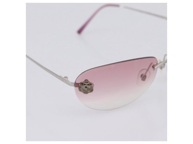 Chanel Camélia Occhiali da sole in metallo rosa - vista 5